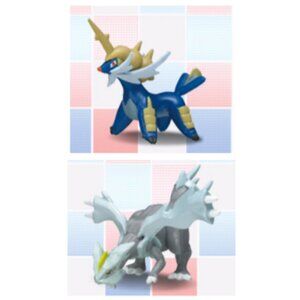 2 Pokemon Best Wishes keychains - Samurott & Kyurem